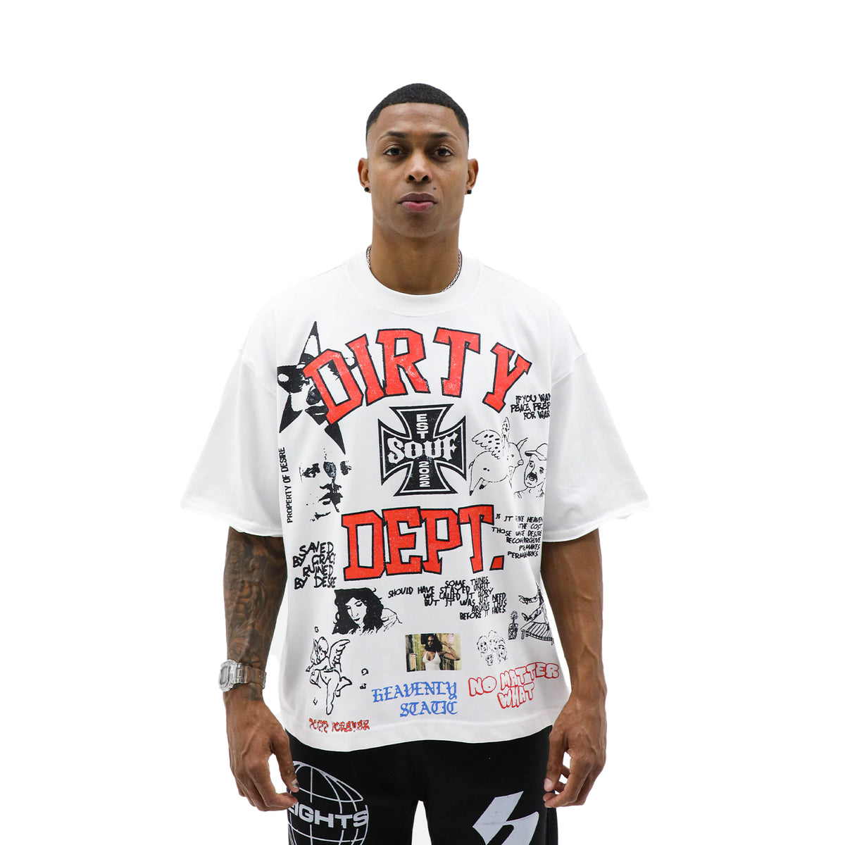Heights District Dirty Dept White Tee