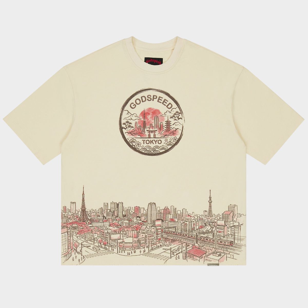 Godspeed Tokyo Skyline Tee Cream