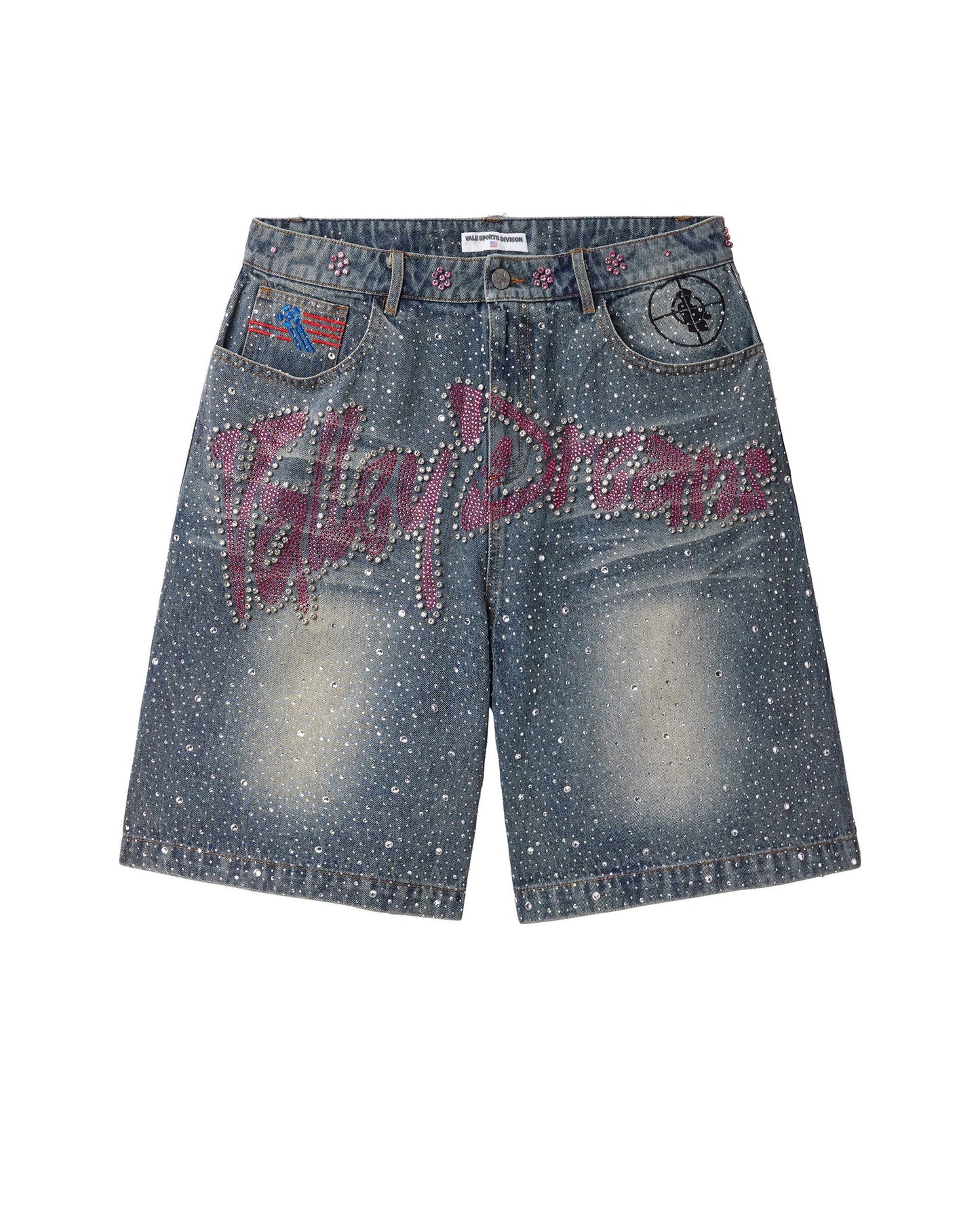 Vale Forever Iced Out Jort Blue