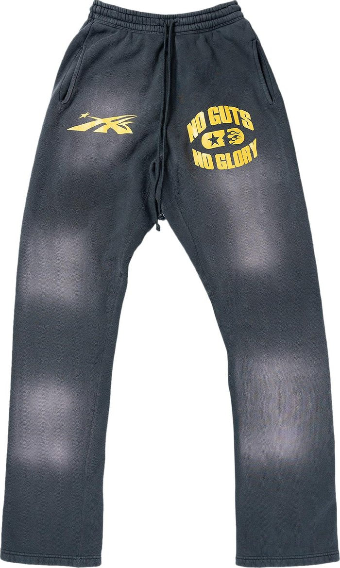 Promo Hellstar No Guts No Glory Flare Bottom Sweatpants Midnight Dye Black