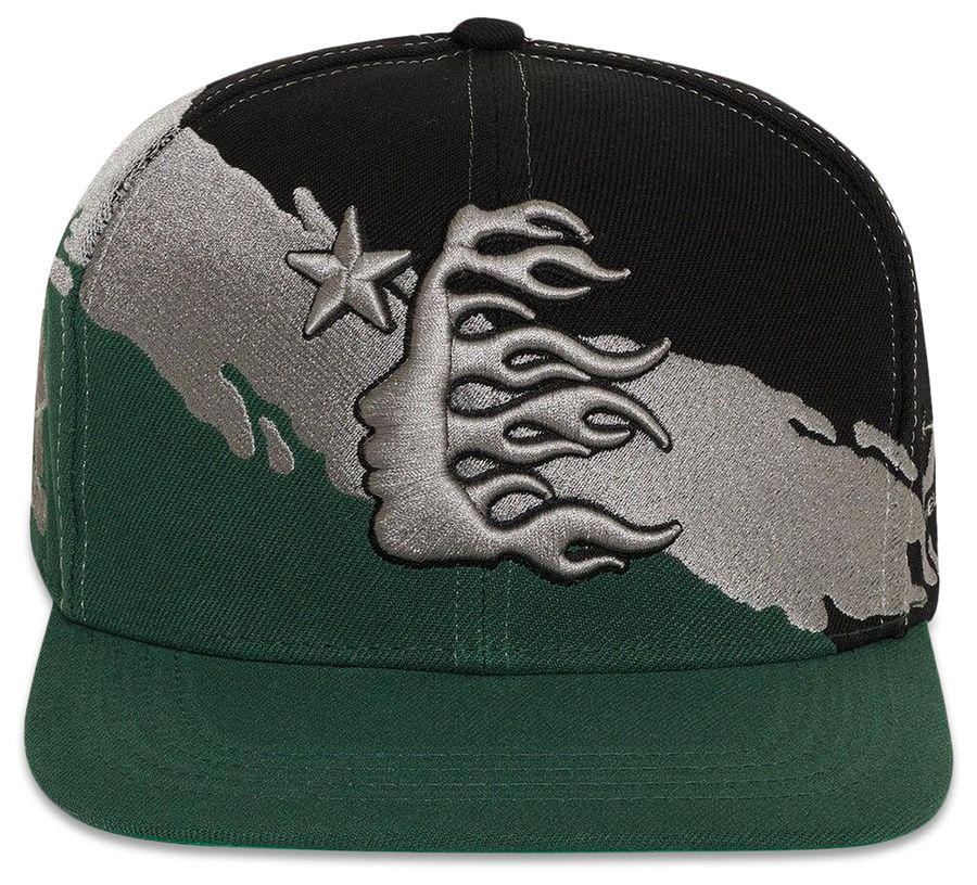 Hellstar Paintbrush Snapback Hat Black/Green