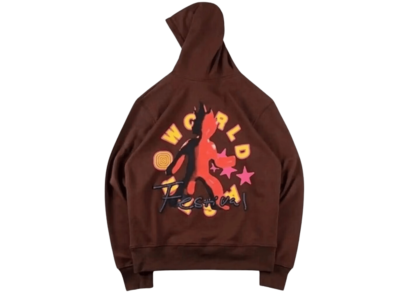 Travis Scott Astrofest Flame Guy Hoodie Brown