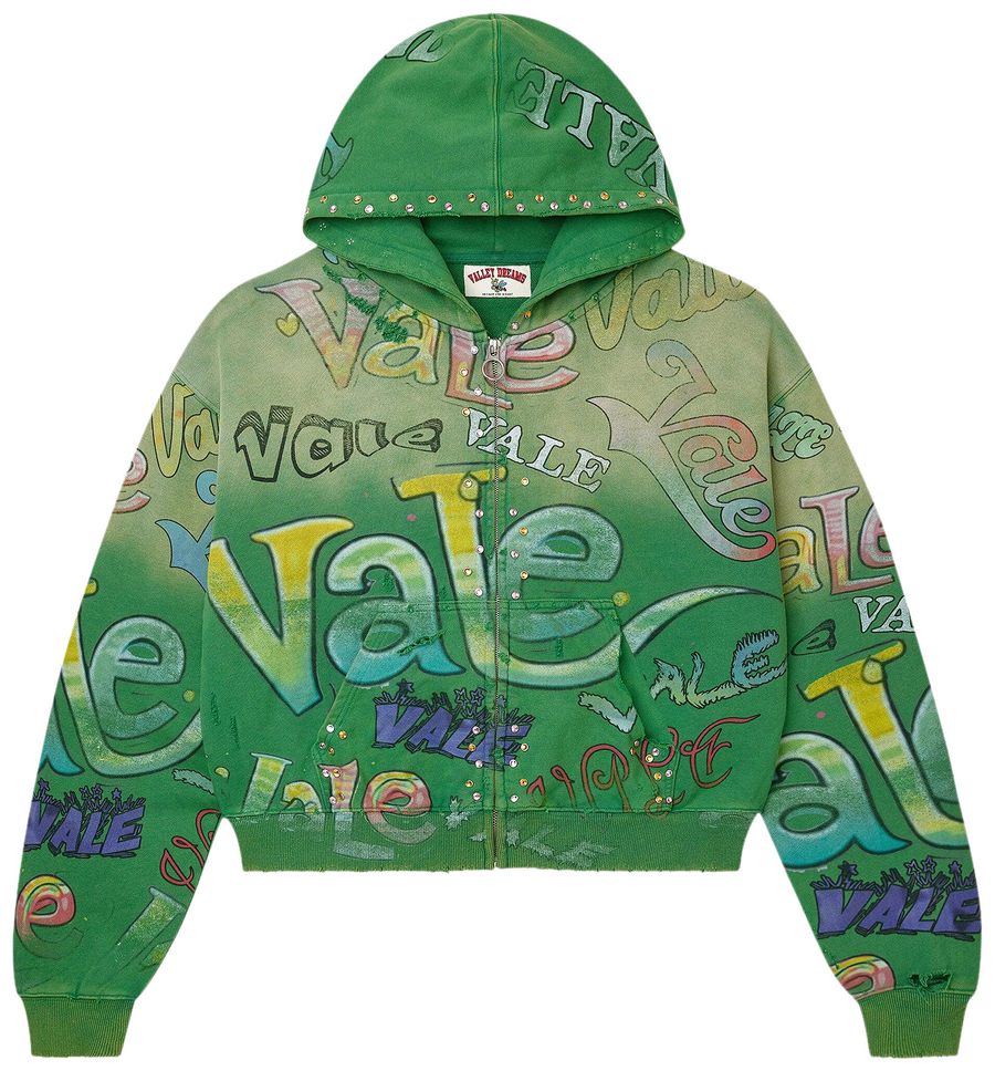Vale Forever Spearmint Zip Up Hoodie Green