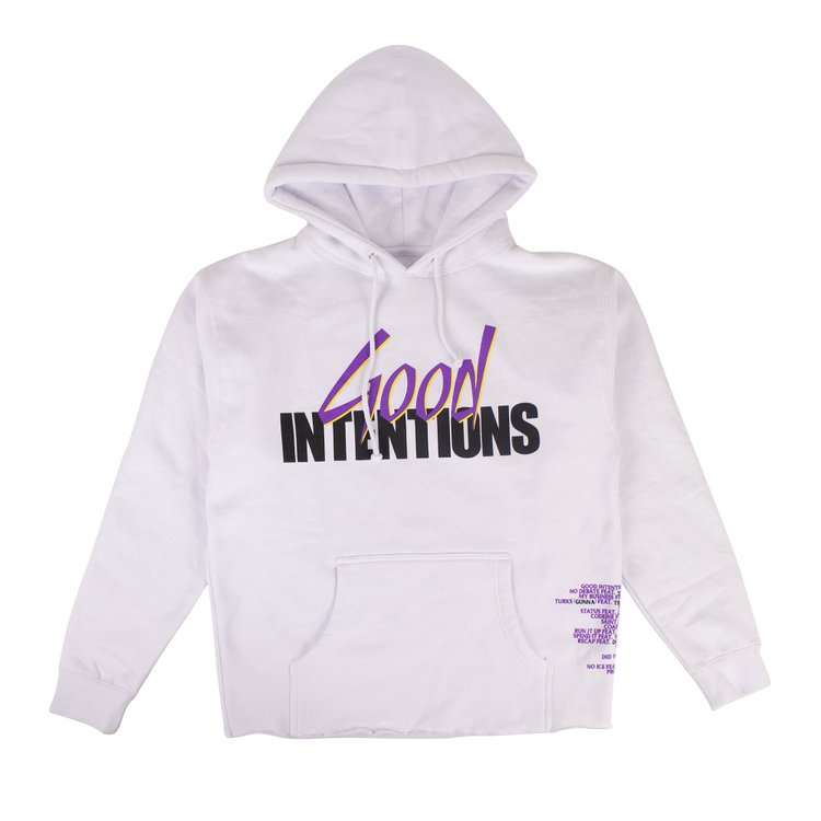 Vlone x Nav Doves Good Intentions Hooded Sweatshirt White