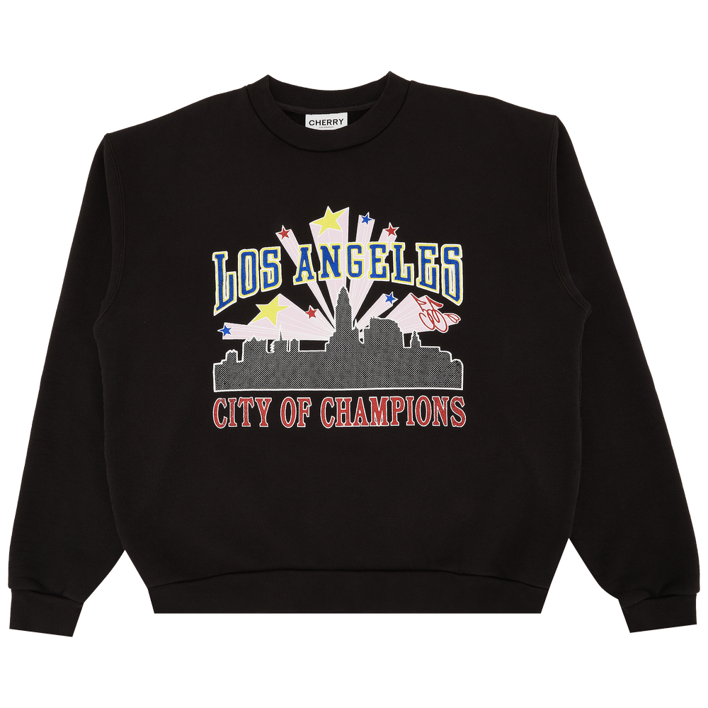 Cherry LA City Of Champions Crewneck Lava Black