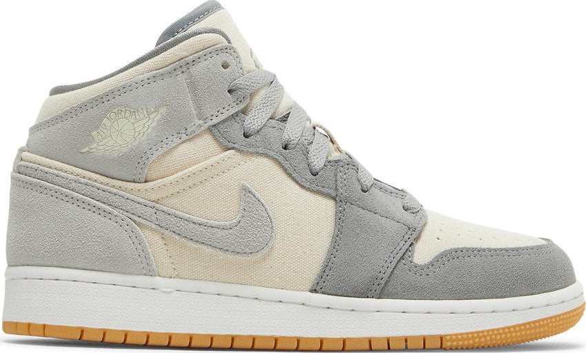 Promo Jordan 1 Mid SE Coconut Milk Particle Grey (GS)