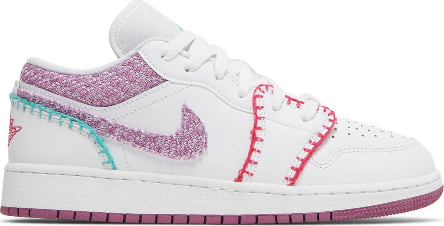 Promo Jordan 1 Low White Light Bordeaux (GS)