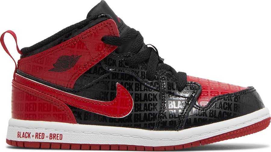 Promo Jordan 1 Mid Black + Red = Bred (TD)