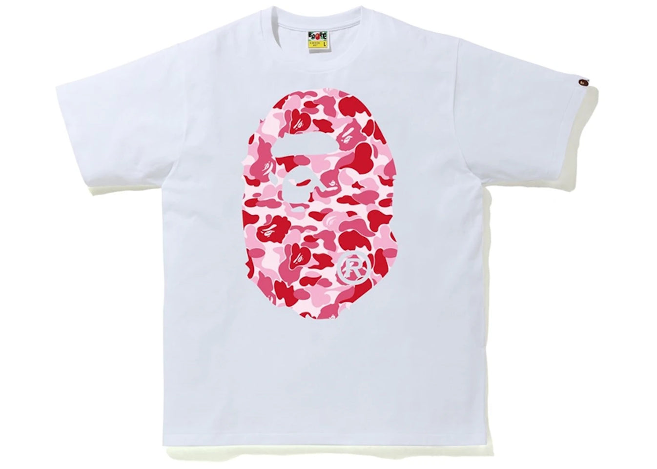 BAPE Pink Camo Big Ape Head Tee White