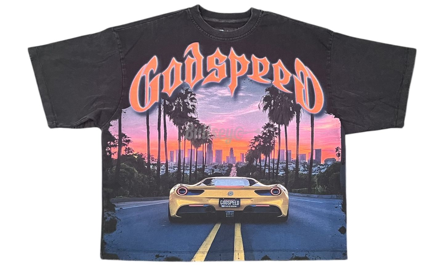 Godspeed Sunset Boulevard Washed Black Tee