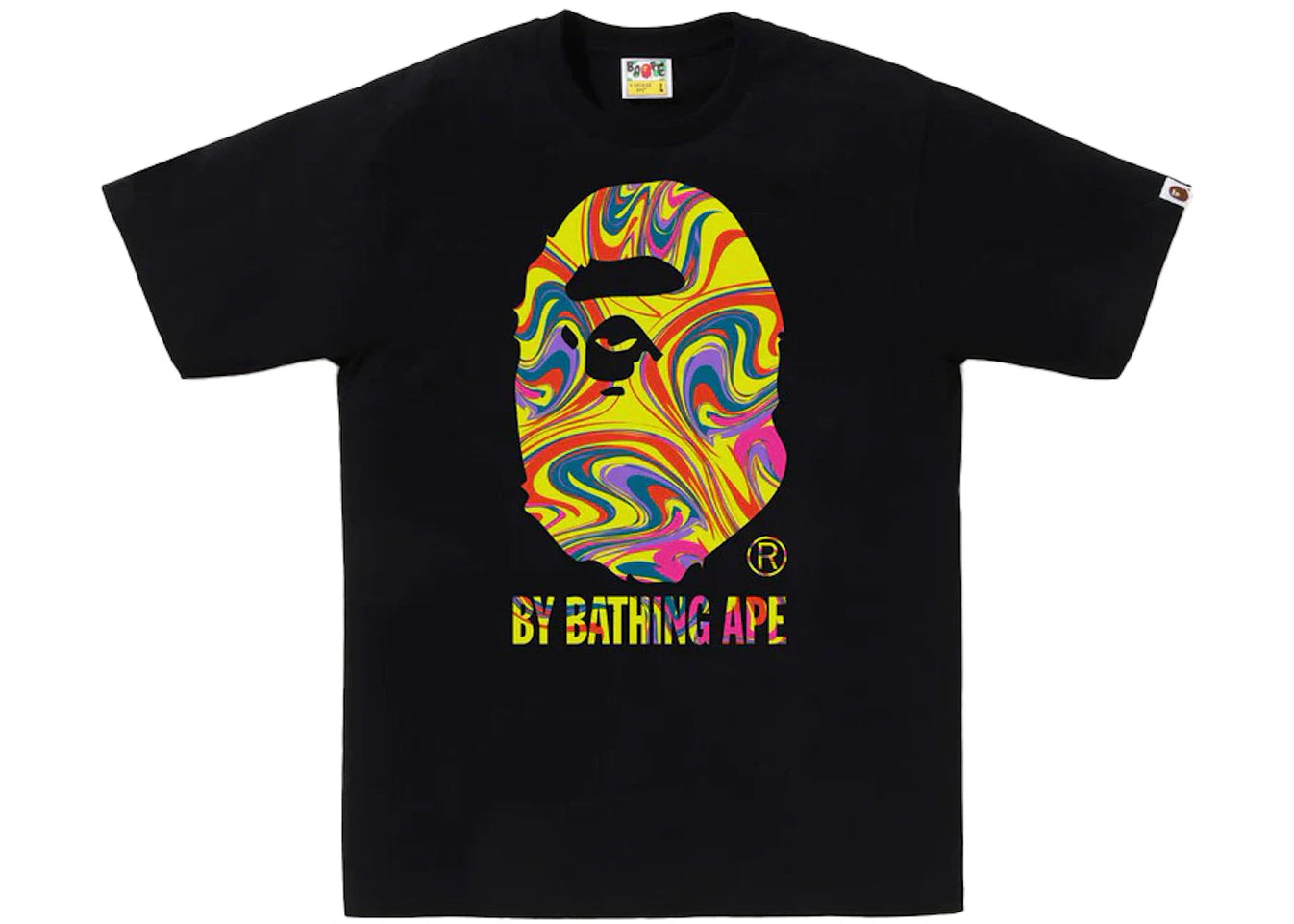 BAPE Spruce Green Marbling By Bathing Ape Tee Black