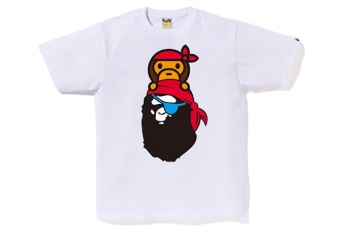BAPE Milo On Pirate Tee White