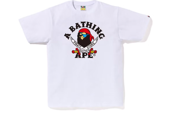 BAPE Ape Pirate Store Tee White