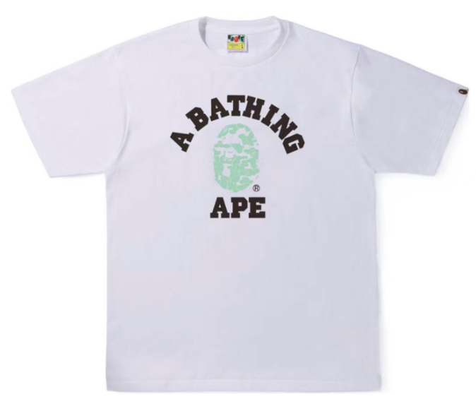 BAPE Abc Green Glow Tee White