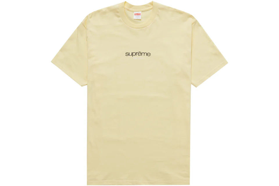 Supreme Classic Logo Tee Pale Yellow