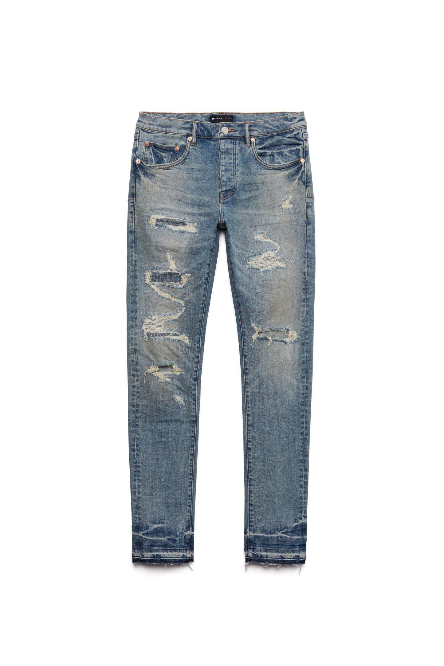 Purple Brand Low Rise Skinny Jeans Light Indigo