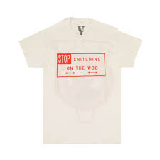 Promo Pop Smoke x Vlone Stop Snitching Tee Red White