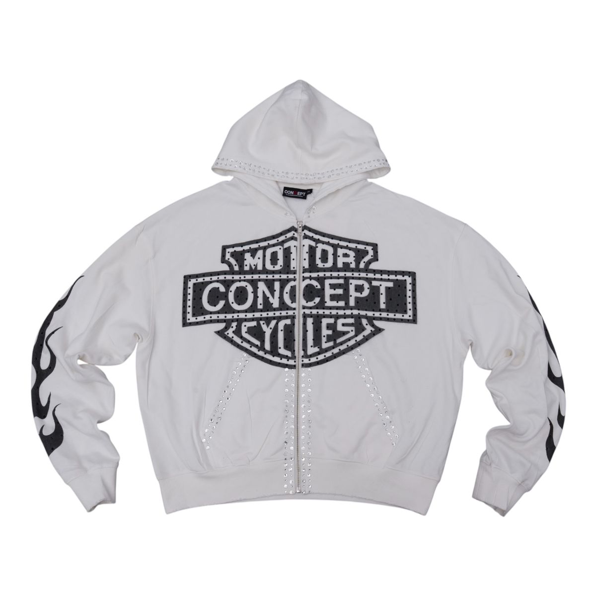 Concept LA MC Zip Up Hoodie White