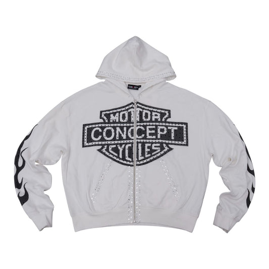 Concept LA MC Zip Up Hoodie White