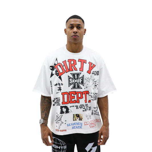 Heights District Dirty Dept White Tee