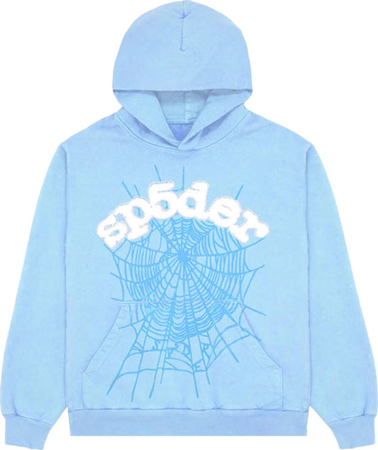 Promo Sp5der Web Hoodie 'Sky Blue'