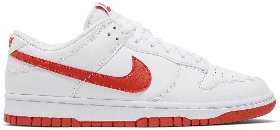 USED Nike Dunk Low Retro White Picante Red