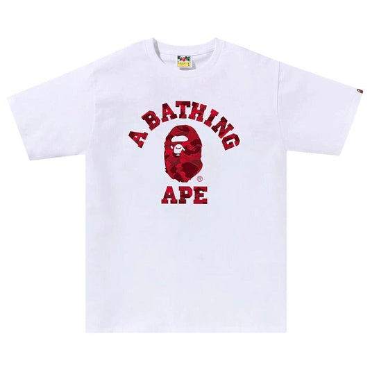 BAPE Color Camo College Tee White/Red