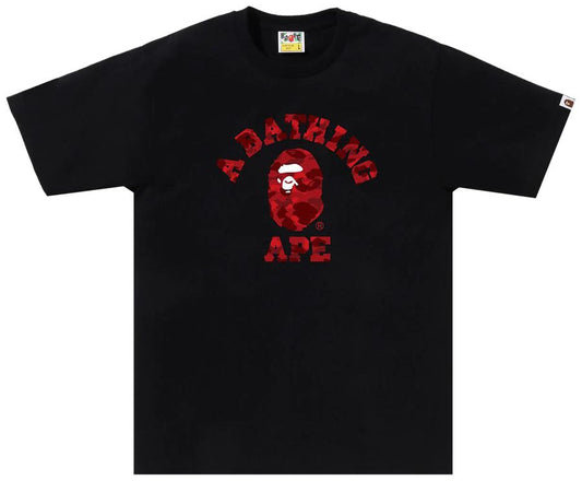 BAPE Color Camo College Tee (FW25) Black/Red