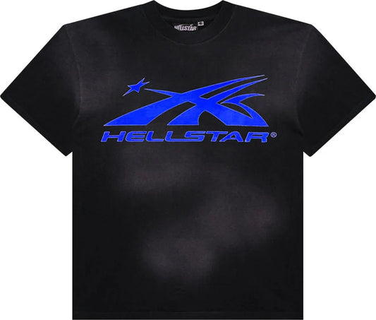 Hellstar Sport Gel Logo Blue Tee Black