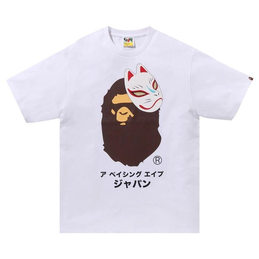 BAPE Japanese Fox Mask Tee 'White'