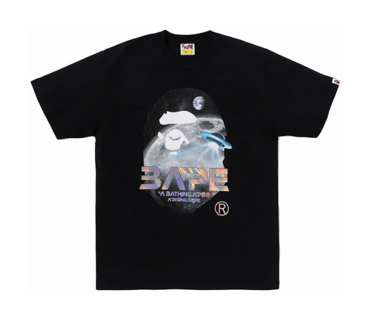 BAPE Moon Photo Ape Head Tee Black