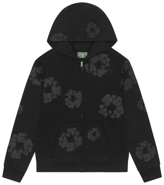 Denim Tears Mono Cotton Wreath Zip Hoodie