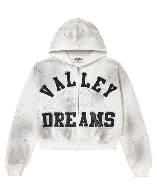 VALE CLASSICO ZIP UP HOODIE WHITE