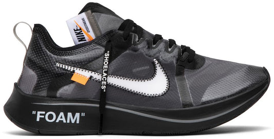 USED Nike Zoom Fly Off-White Black Silver