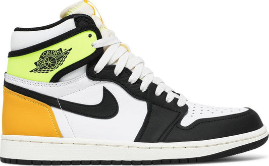 PROMO USED Jordan 1 Retro High White Black Volt University Gold