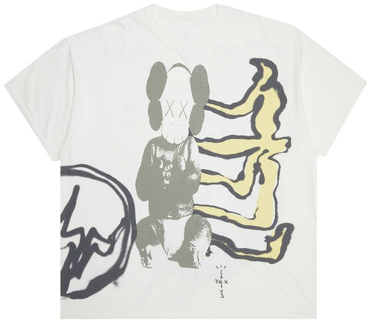 Travis Scott Cactus Jack + Kaws For Fragment Tee Aged Yellow
