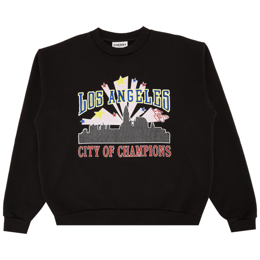 Cherry LA City Of Champions Crewneck Lava Black