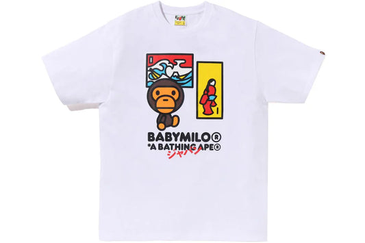 BAPE Japan Art Baby Milo Tee White