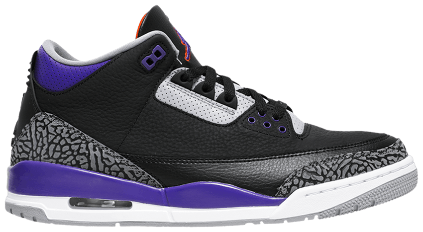 Jordan 3 Retro Black Court Purple