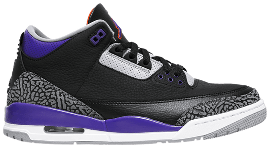 Jordan 3 Retro Black Court Purple