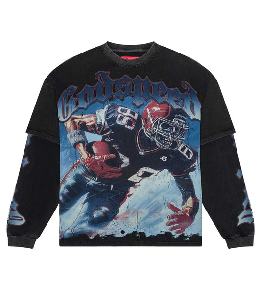 Godspeed End Zone LS Tee Black