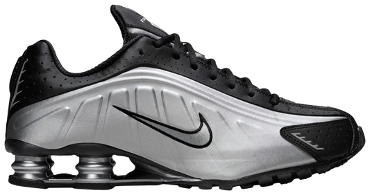 USED Nike Shox R4 Metallic Silver Black