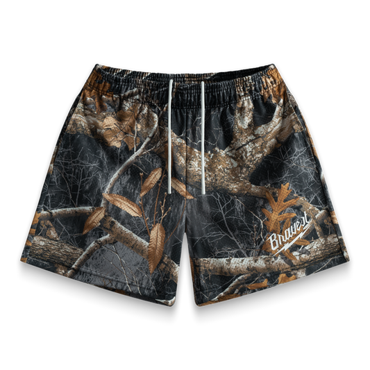 Promo Bravest Studios Black Realtree Camo Shorts