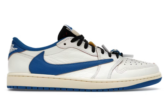 USED Jordan 1 Retro Low OG SP Fragment x Travis Scott Sail Military Blue