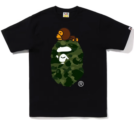 BAPE Color Camo Milo On Big Ape Tee (FW22) Black Green