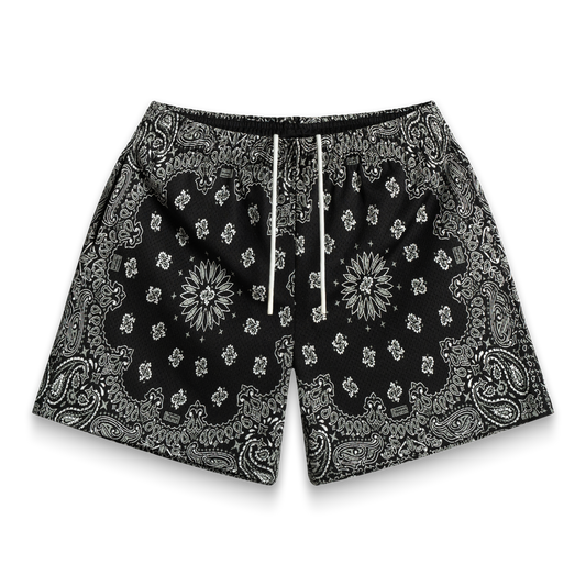 Promo Bravest Studios Two Tone Paisley Shorts Black