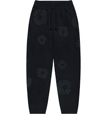 Promo Denim Tears Cotton Wreath Sweatpants Black Monochrome