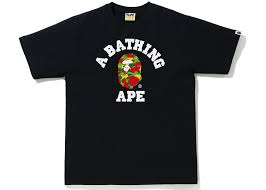 Promo BAPE Sta Camo College Tee Multi Black