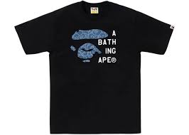 BAPE Japanese Cloud Camo Face Tag Tee