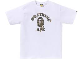 BAPE Tree Edge Camo College Tee White/Brown